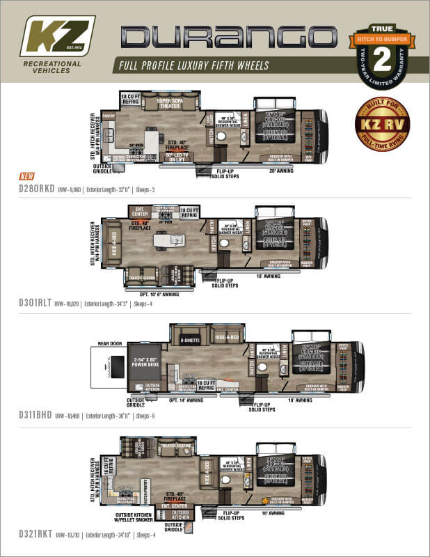 Durango-Full Profile Luxury Fifth Wheels Brochure